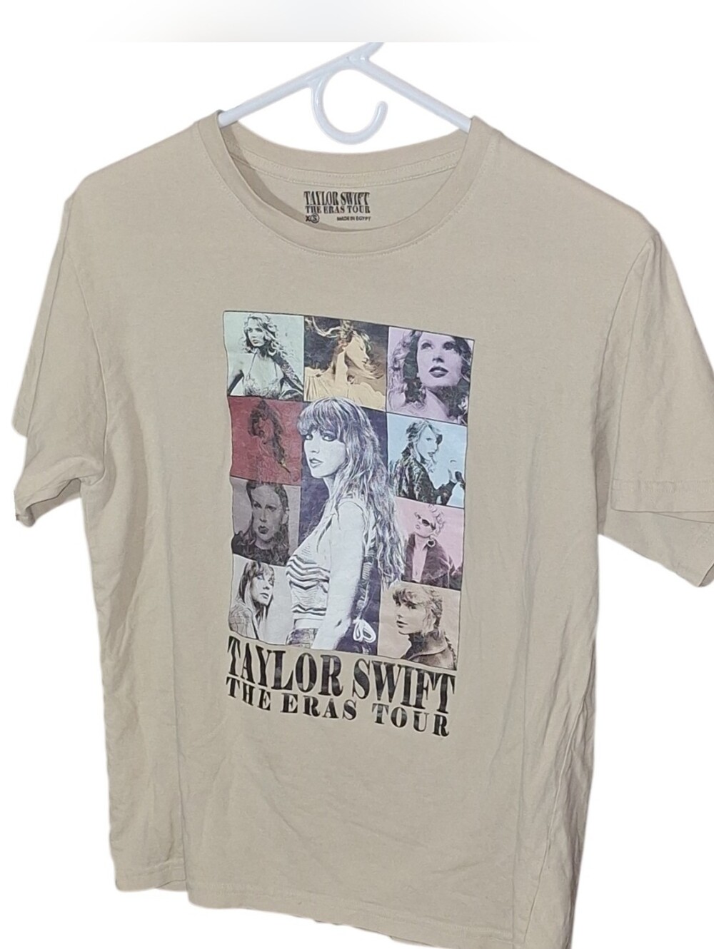 Taylor Swift The Eras USA Tour T-Shirt Official Merch SIZE XS Cream Beige